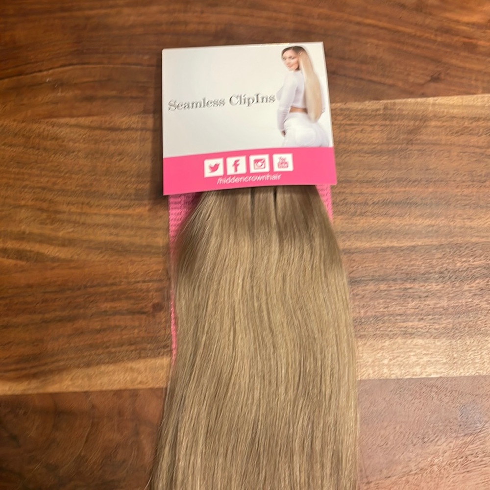 Brand New, never worn 100% human hair extensions, Color #8, 16”